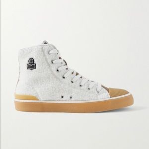 Isabel Marant Benkeen Faux Shearling Sneakers Womens 39 MSRP $330.